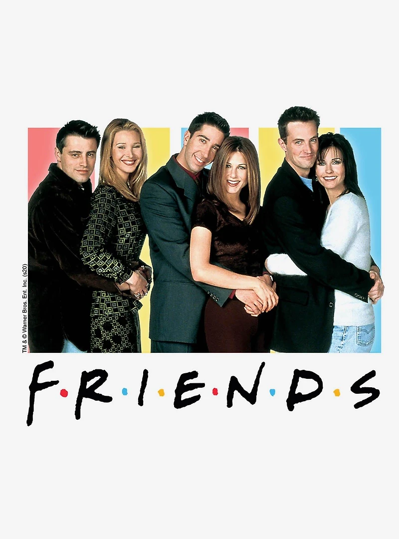 Friends Cast Logo Cap Sleeve Baby Rib Women's Crop Top