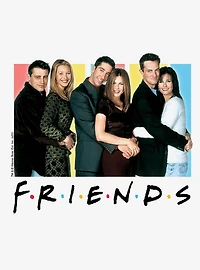 Friends Cast Logo Cap Sleeve Baby Rib Women's Crop Top