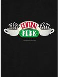 Friends "Central Perk" Logo Cap Sleeve Baby Rib Women's Crop Top