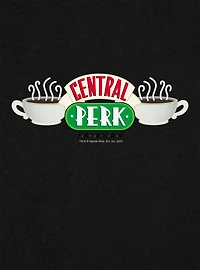 Friends "Central Perk" Logo Cap Sleeve Baby Rib Women's Crop Top