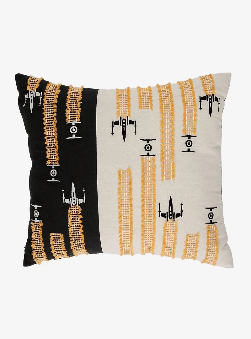 Star Wars X-Wing & TIE Fighter Battle Embroidered Pillow - BoxLunch Exclusive