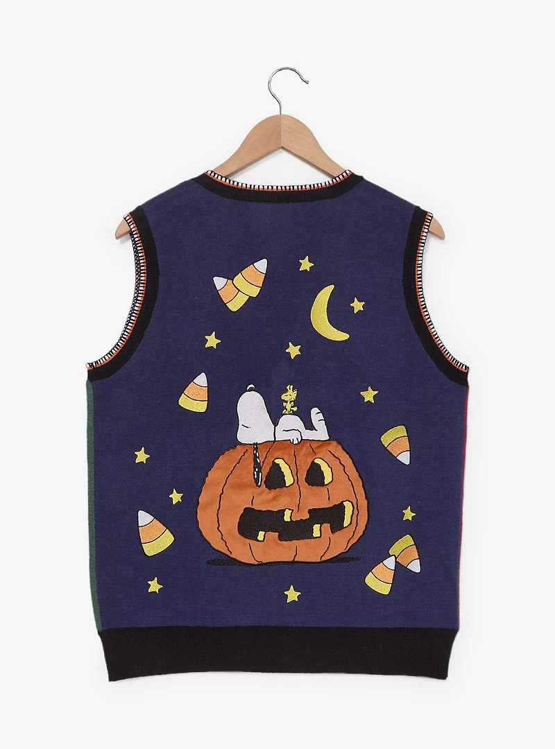 Peanuts Characters Halloween Color Block Women's Sweater Vest - BoxLunch Exclusive