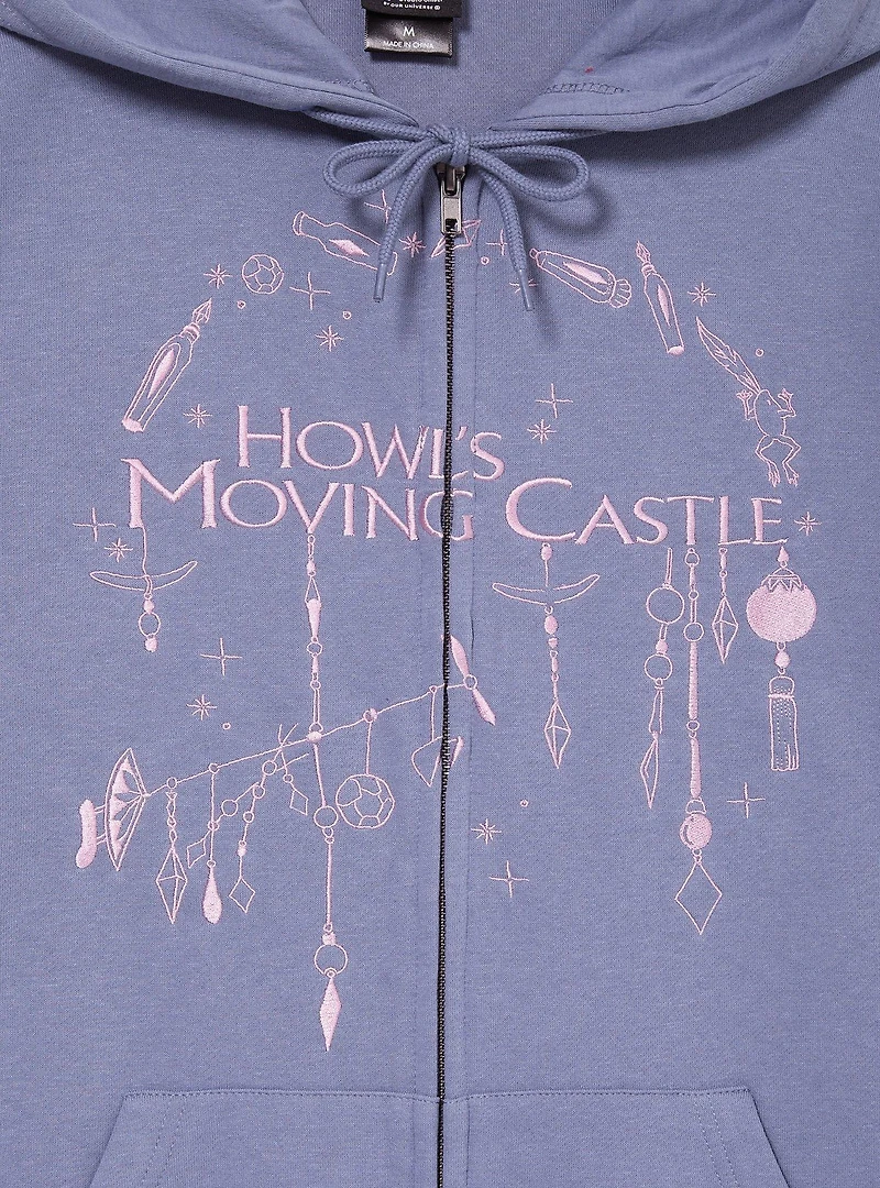Studio Ghibli® Howl's Moving Castle Embroidered Tonal Icons Zippered Hoodie - BoxLunch Exclusive