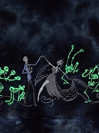 Corpse Bride Glow-in-the-Dark Tie-Dye Crewneck — BoxLunch Exclusive