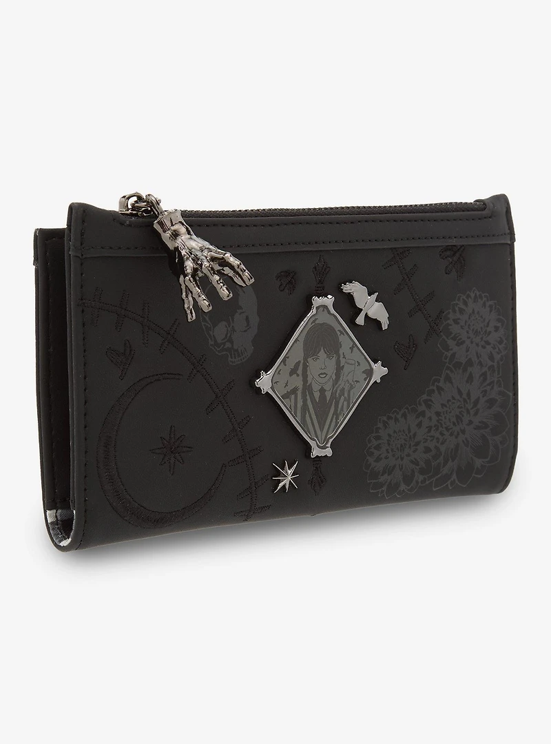 Wednesday Embroidered Icons Wallet - BoxLunch Exclusive