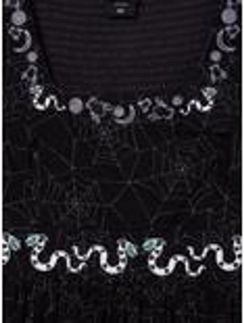 Beetlejuice Spiderwebs & Sandworms Smock Dress