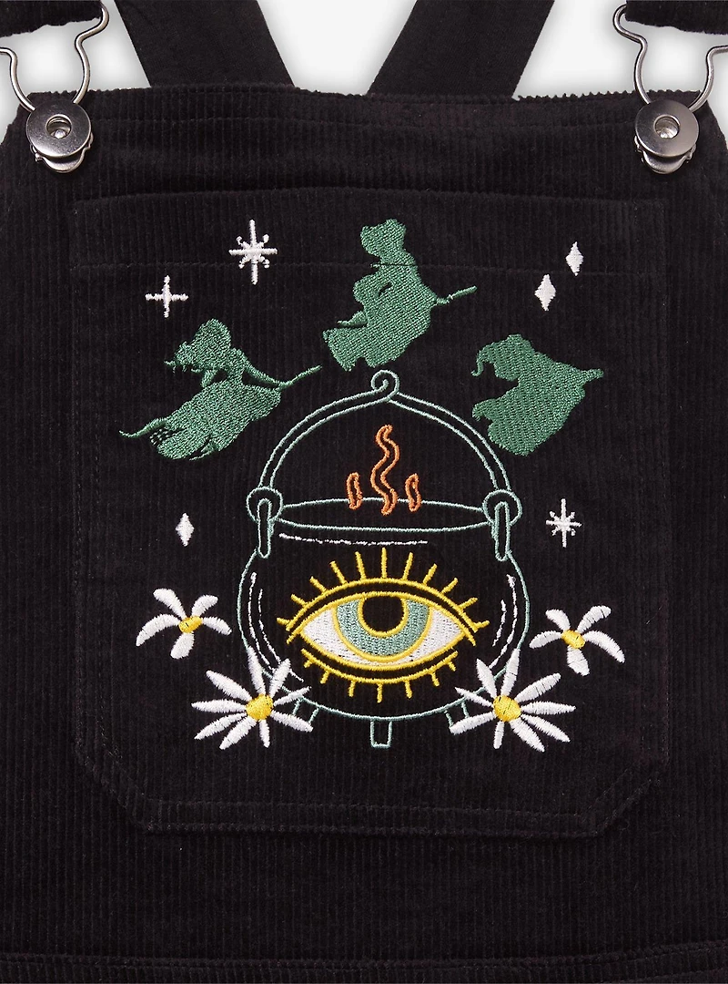 Disney Hocus Pocus Embroidered Icons Plus Overall Dress — BoxLunch Exclusive