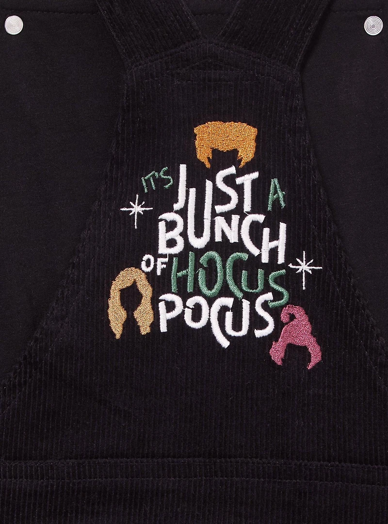 Disney Hocus Pocus Embroidered Icons Plus Overall Dress — BoxLunch Exclusive