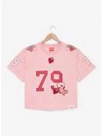 Strawberry Shortcake Women's Cropped Football Jersey - BoxLunch Exclusive