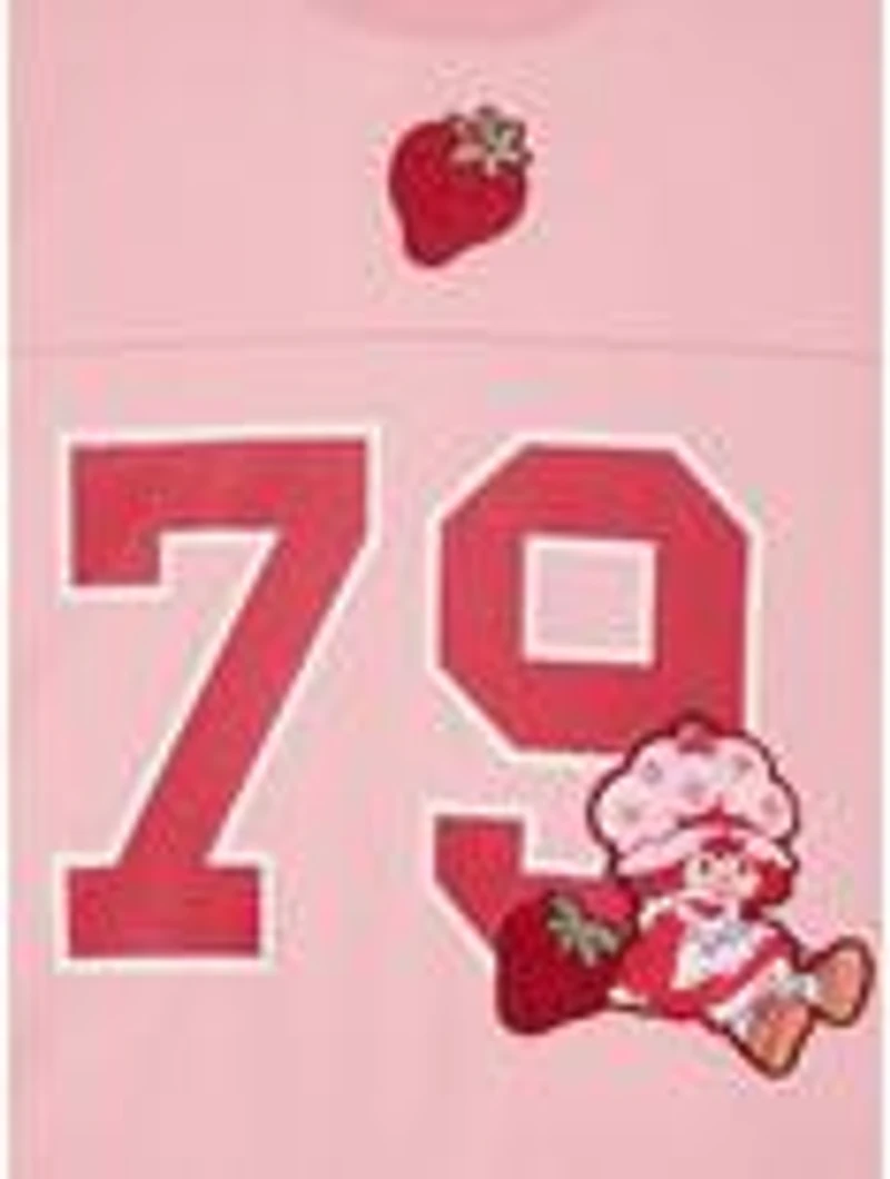 Strawberry Shortcake Women's Cropped Football Jersey - BoxLunch Exclusive