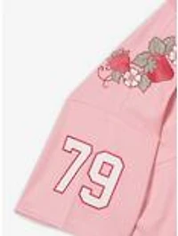 Strawberry Shortcake Women's Cropped Football Jersey - BoxLunch Exclusive