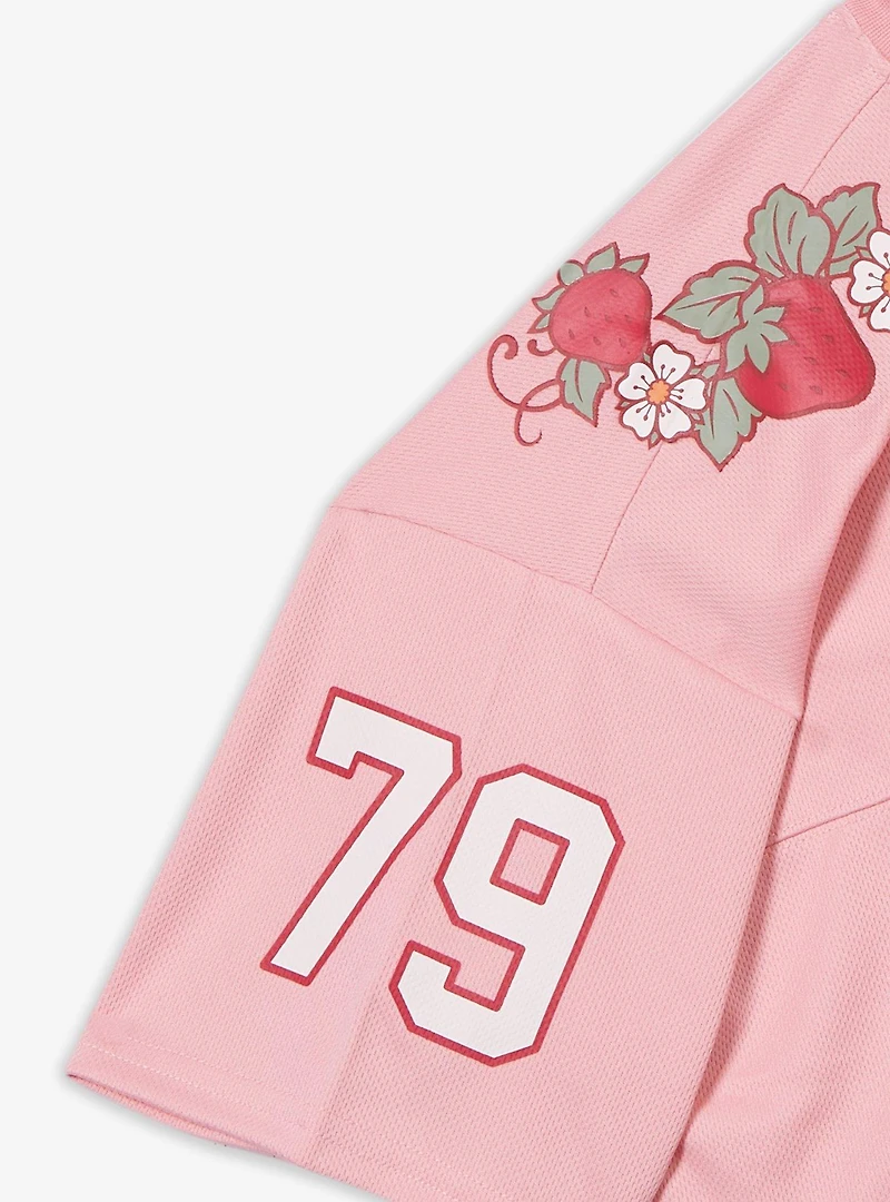 Strawberry Shortcake Women's Cropped Football Jersey - BoxLunch Exclusive