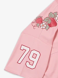 Strawberry Shortcake Women's Cropped Football Jersey - BoxLunch Exclusive