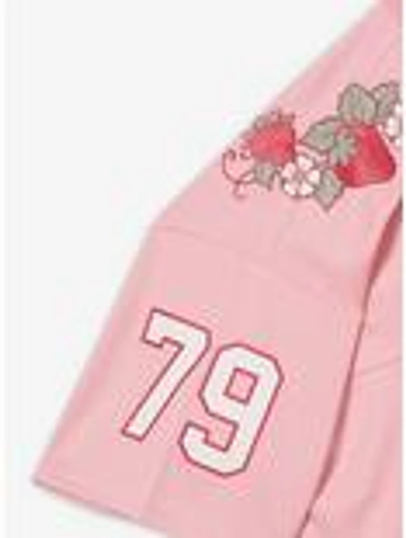 Strawberry Shortcake Women's Plus Cropped Football Jersey - BoxLunch Exclusive