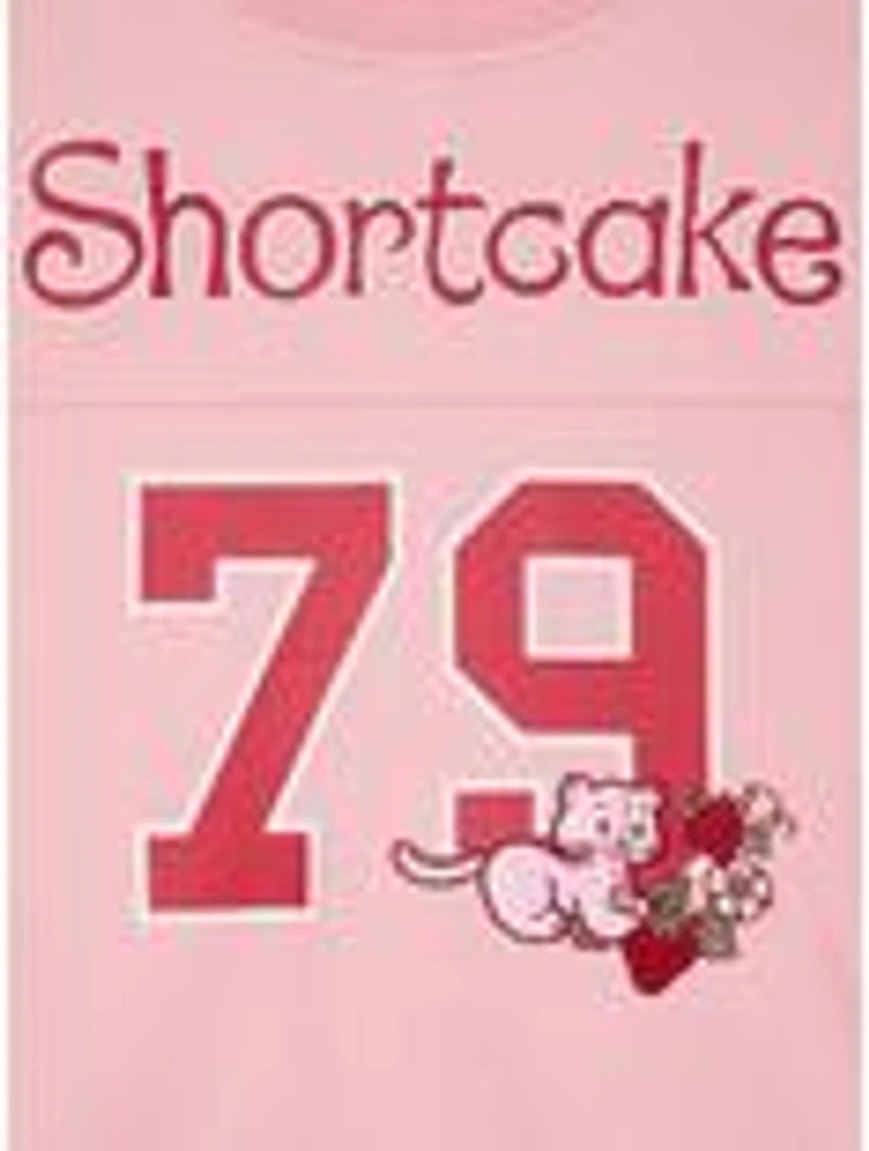 Strawberry Shortcake Women's Plus Cropped Football Jersey - BoxLunch Exclusive