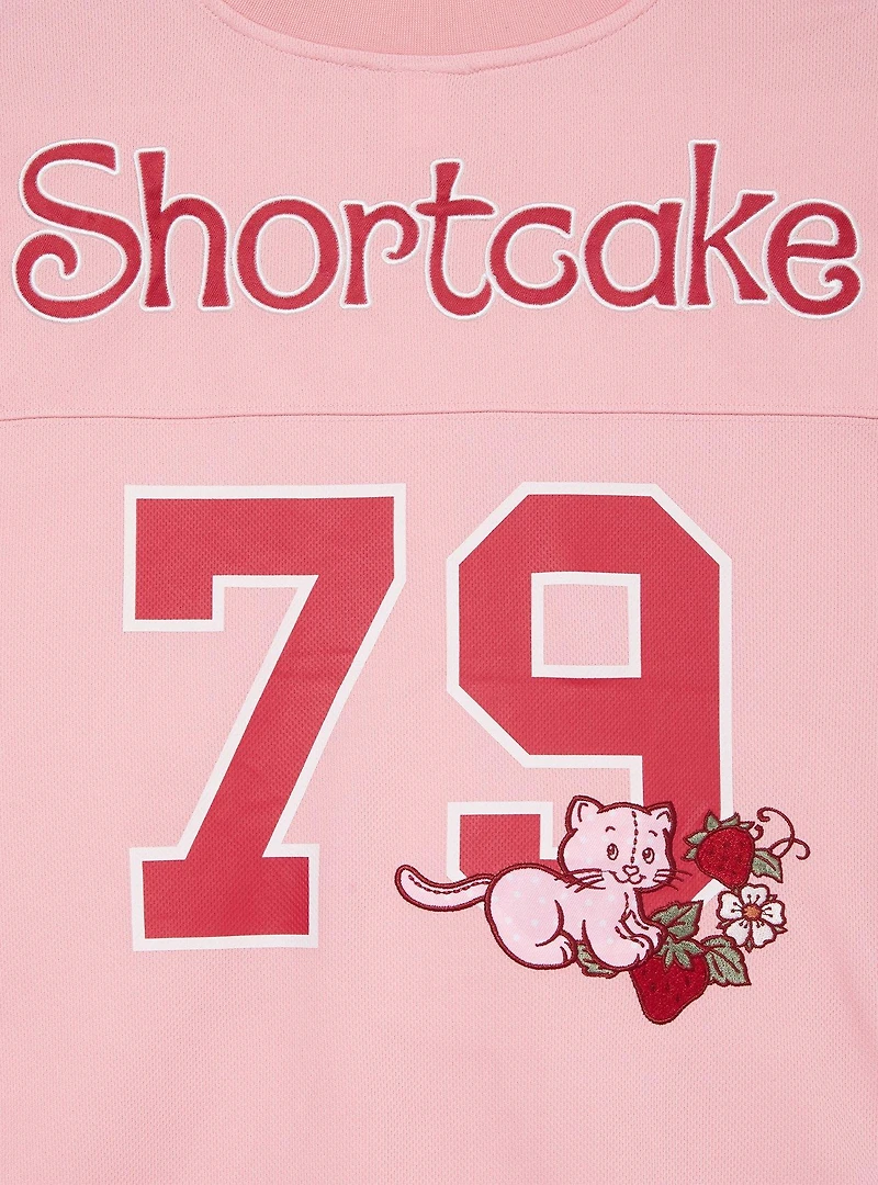 Strawberry Shortcake Women's Plus Cropped Football Jersey - BoxLunch Exclusive