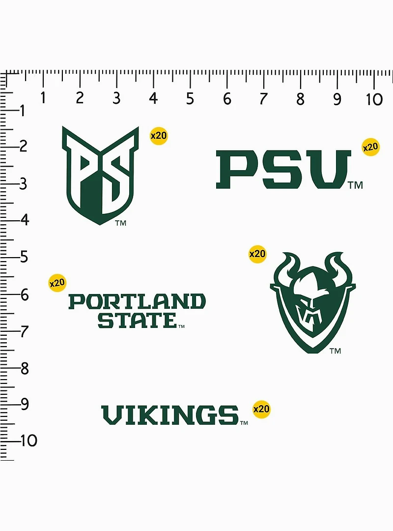 Portland State University Vikings 100 Ct. Sticker Pack