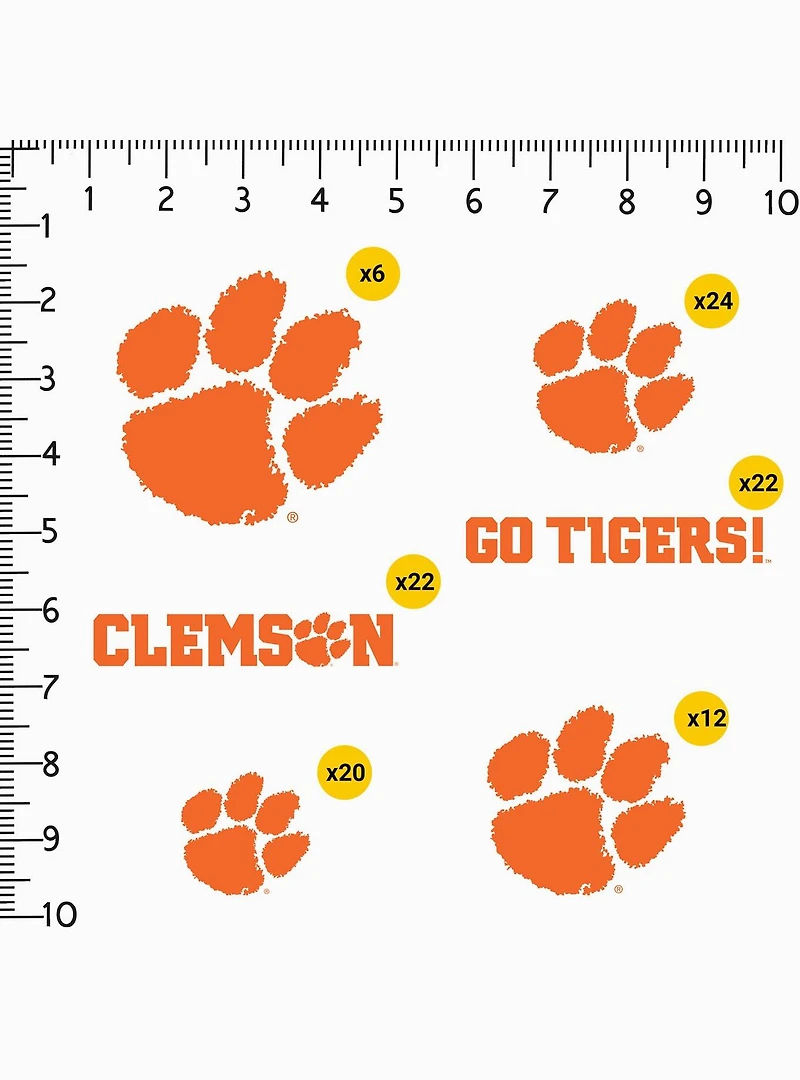 Clemson University Tigers 100 Ct. Sticker Pack