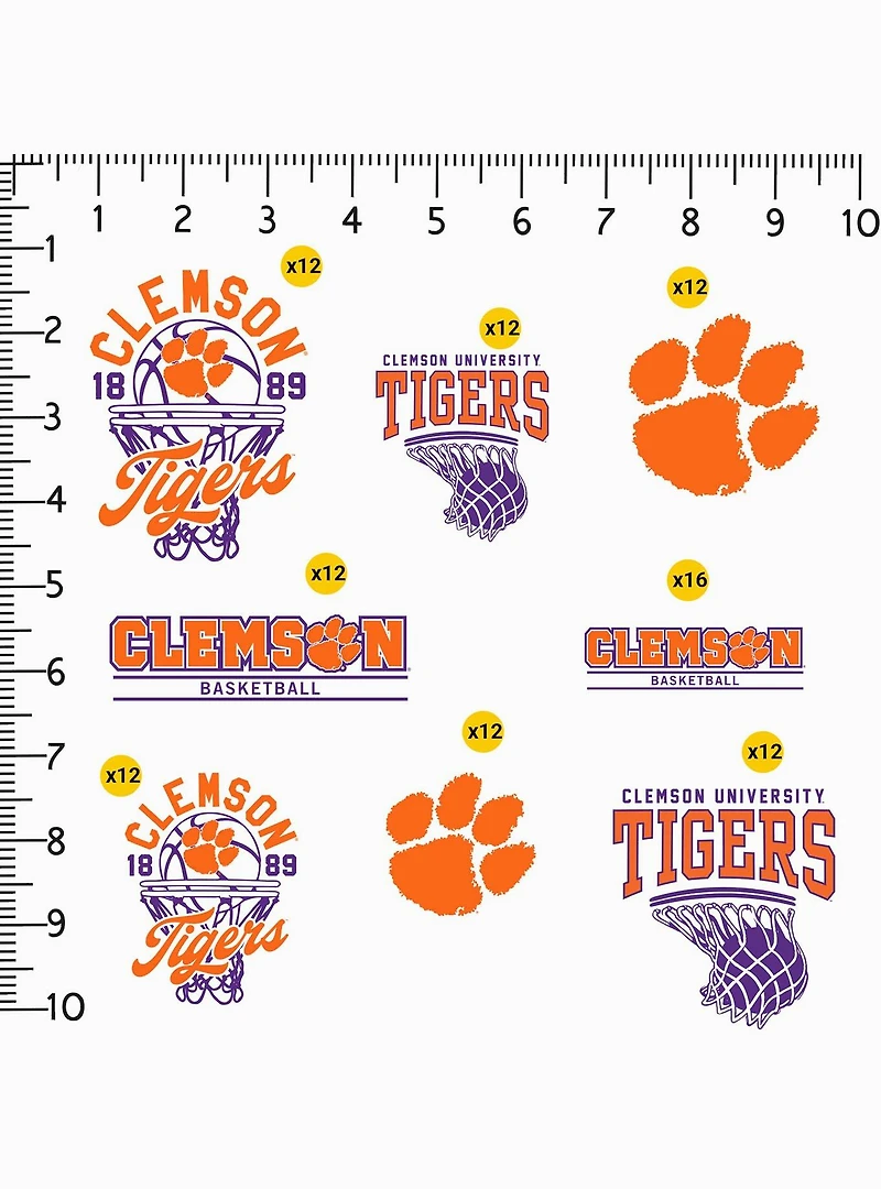 Clemson University Tigers Basketball 100 Ct. Sticker Pack