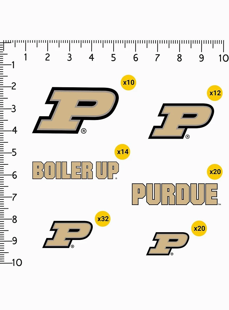 Purdue University Wordmark Logo 100Ct. Sticker Pack