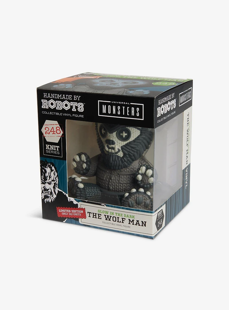 Universal Monsters The Wolf Man 248 Limited Edition Glow In The Dark Handmade by Robots Vinyl Figure