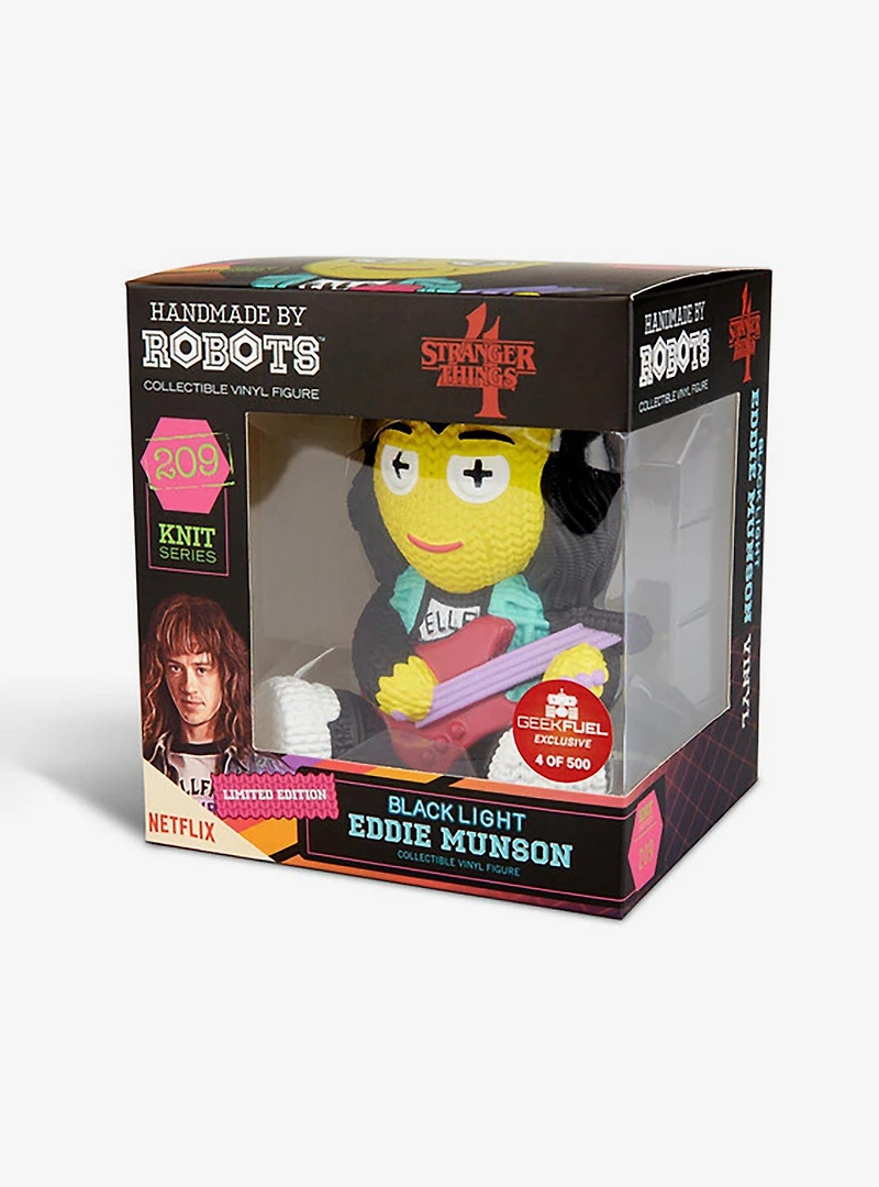 Stranger Things Eddie 209 Limited Edition Blacklight Handmade by Robots Vinyl Figure