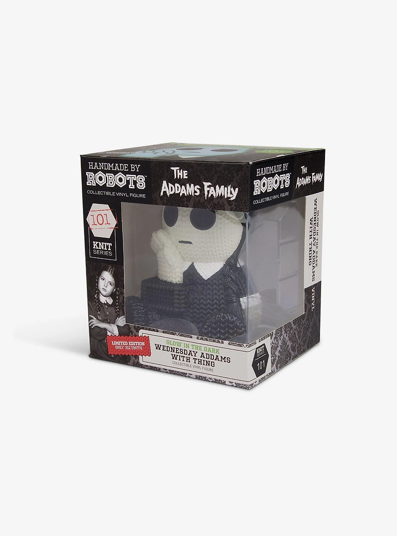 Addams Family Wednesday With Thing 101 Limited Edition Glow In The Dark Handmade by Robots Vinyl Figure