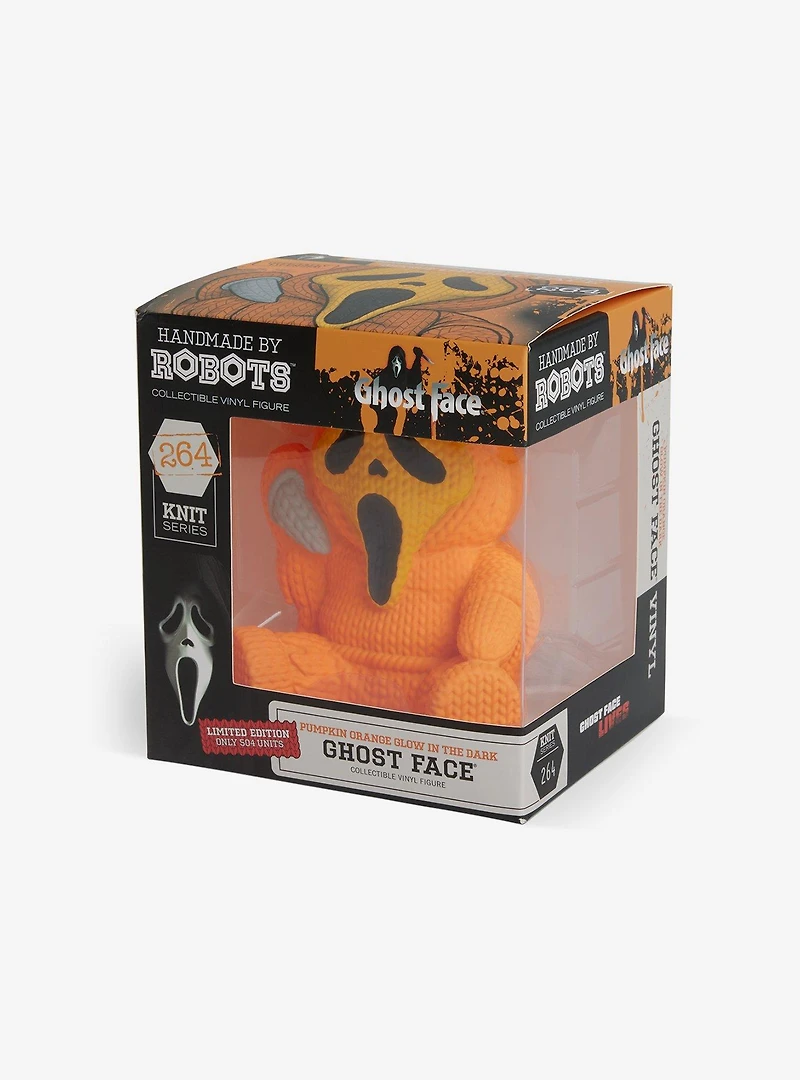 Scream Ghost Face 264 Limited Edition Pumpkin Orange Glow In The Dark Handmade by Robots Vinyl Figure