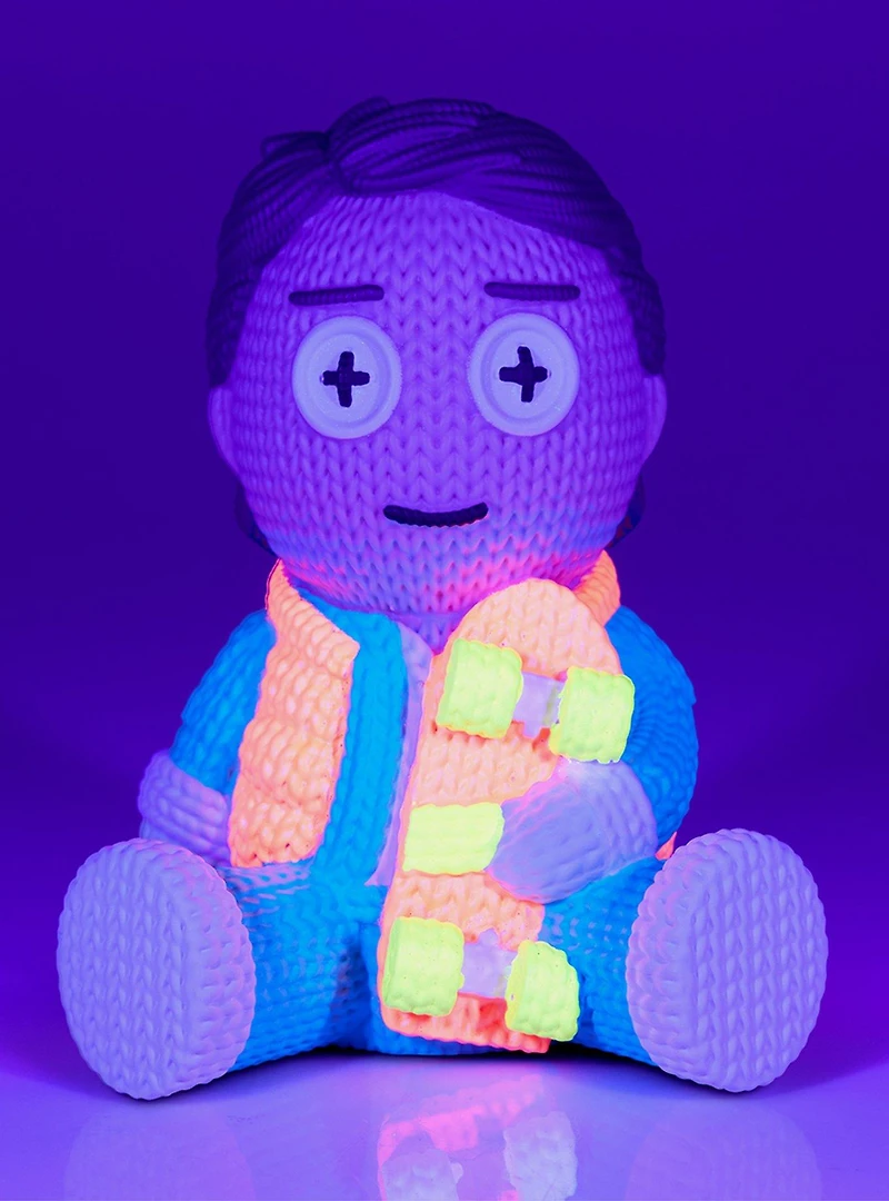 Back to the Future Marty Skateboard 148 Limited Edition Blacklight Handmade by Robots Vinyl Figure