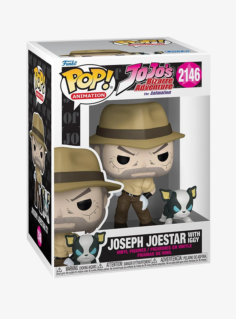 Funko Pop! Animation JoJo's Bizarre Adventure Joseph Joestar and Iggy Vinyl Figure