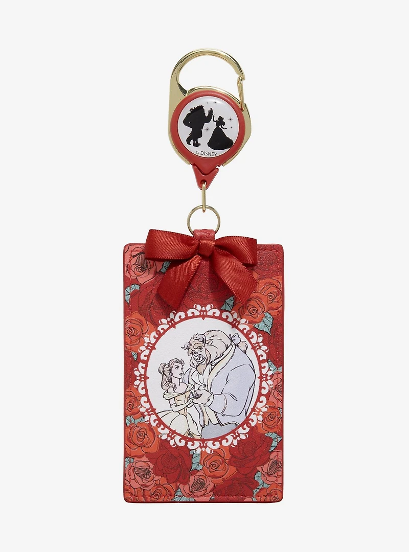 Disney Beauty and the Beast Belle & Beast Roses Retractable Lanyard — BoxLunch Exclusive