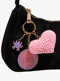 Loungefly Marvel Spider-Gwen Pastel Heart Multi-Charm Keychain - BoxLunch Exclusive
