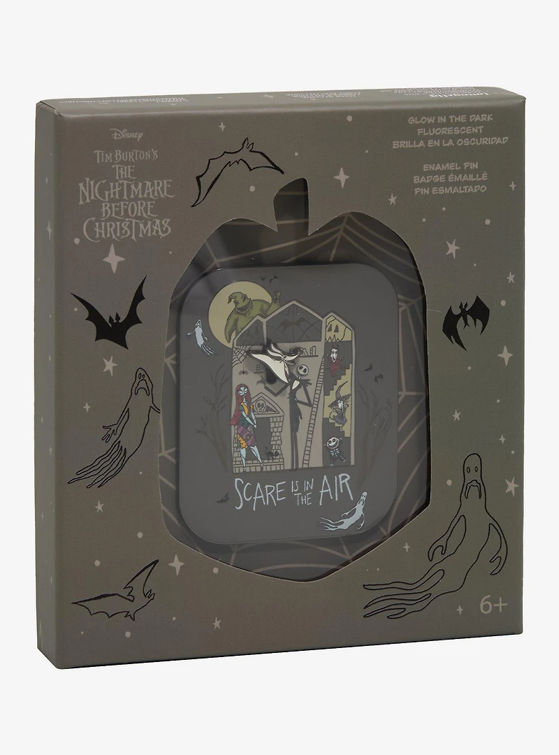Loungefly Disney The Nightmare Before Christmas Moving Glow-in-the-Dark Limited Edition Enamel Pin - BoxLunch Exclusive