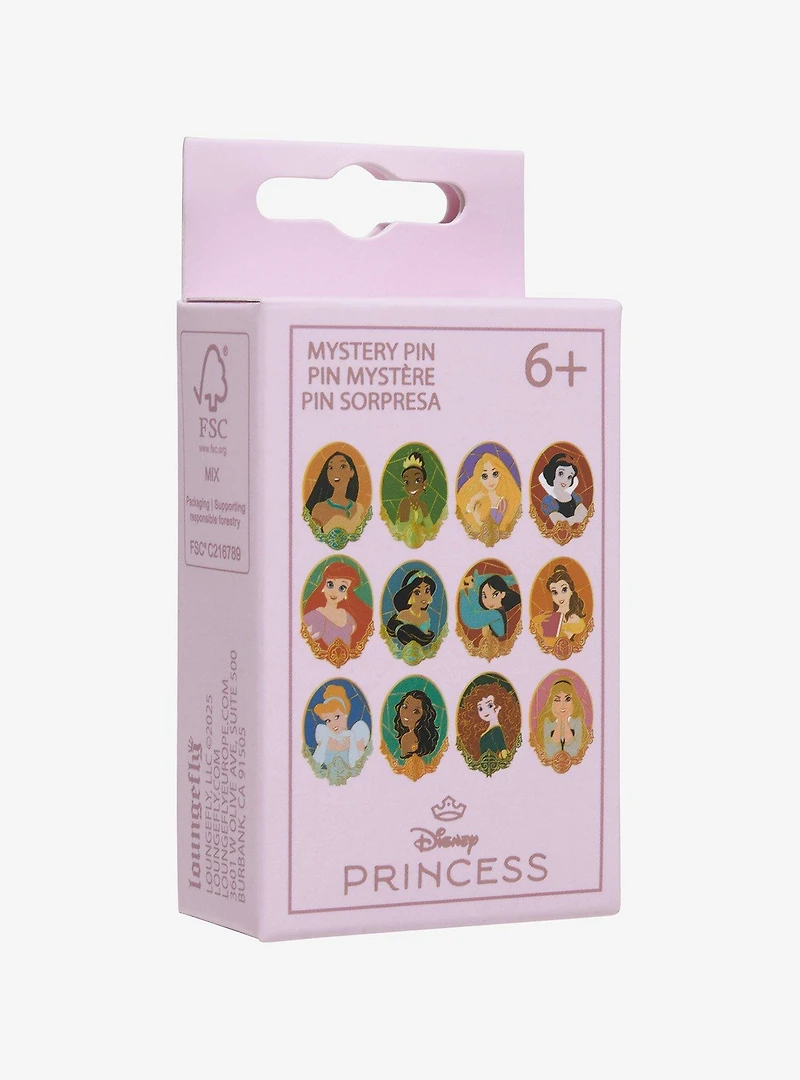 Loungefly Disney Princess Stained Glass Portrait Blind Box Enamel Pin - BoxLunch Exclusive