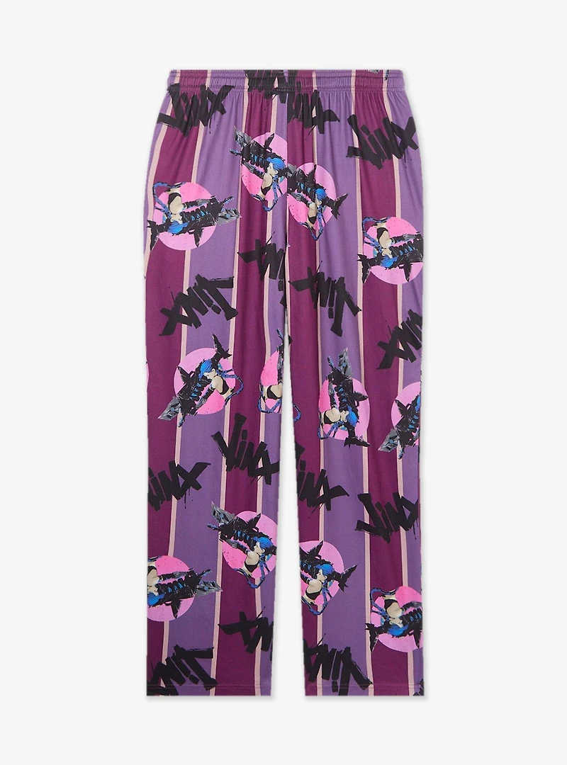 Arcane Jinx Allover Print Sleep Striped Pants - BoxLunch Exclusive