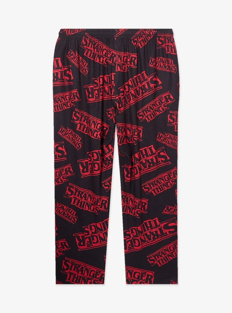 Stranger Things Title Allover Print Women's Plus Sleep Pants — BoxLunch Exclusive