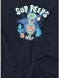 SpongeBob SquarePants Easter Squidward 'Sup Peeps Womens Crop Top