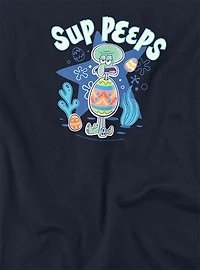 SpongeBob SquarePants Easter Squidward 'Sup Peeps Womens Crop Top