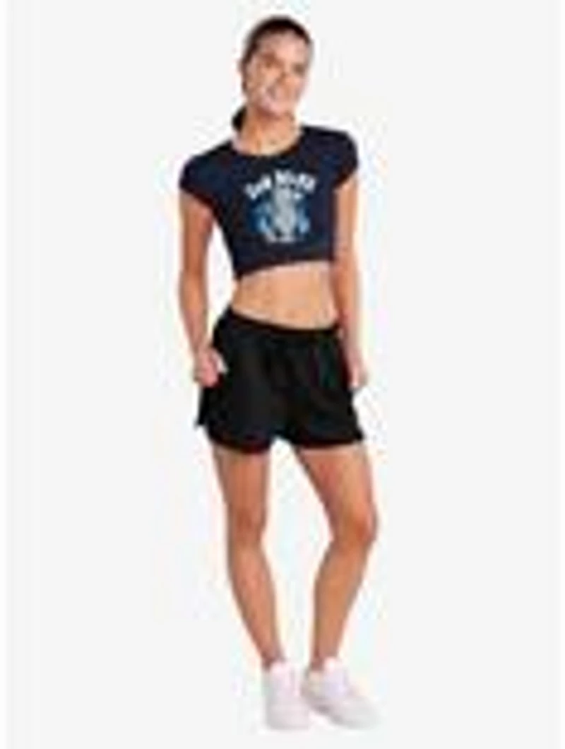 SpongeBob SquarePants Easter Squidward 'Sup Peeps Baby Rib Womens Crop Top