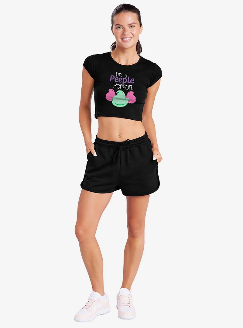 Peeps Easter I'm A Peeple Person Baby Rib Womens Crop Top