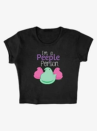 Peeps Easter I'm A Peeple Person Baby Rib Womens Crop Top
