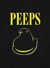 Peeps Easter Black And Yellow Baby Rib Womens Crop Top