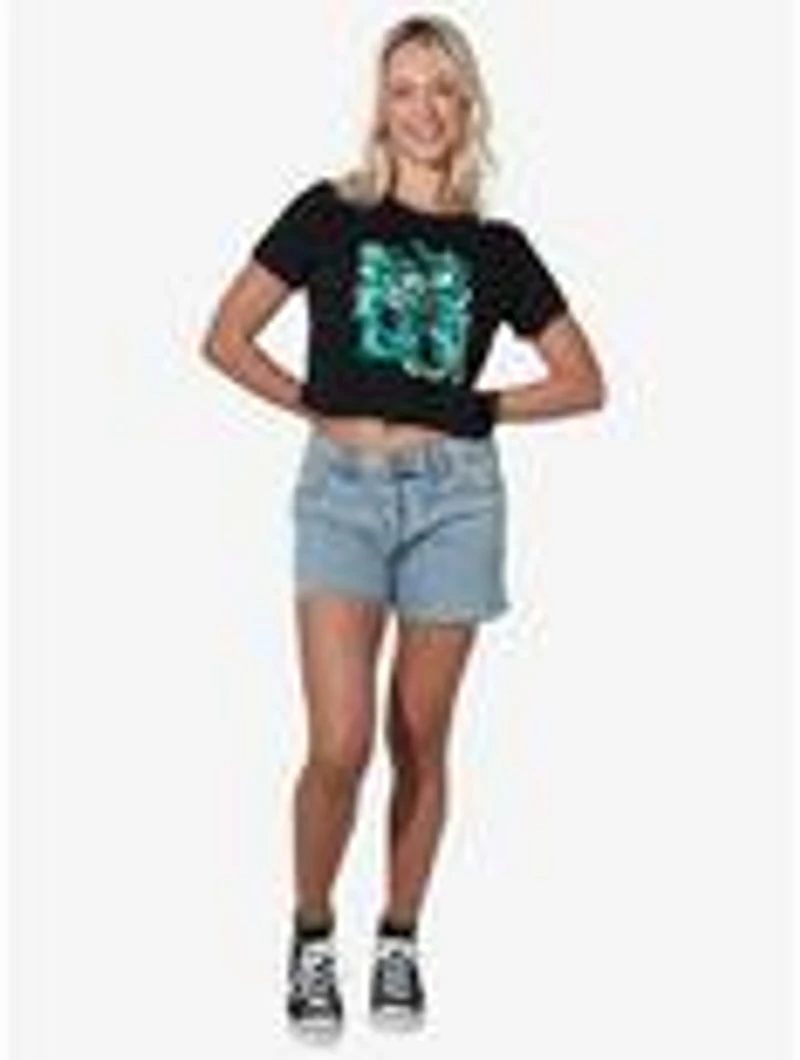 My Hero Academia Izuku Midoriya Heroic Pose Women's Crop Top T-Shirt