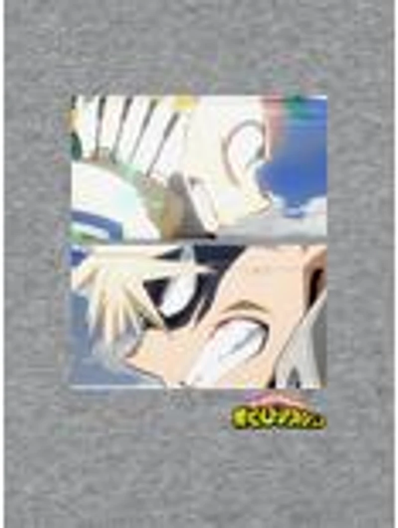 My Hero Academia Deku and Bakugo Close Cap Sleeve Baby Rib Women's Crop Top