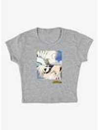 My Hero Academia Deku and Bakugo Close Cap Sleeve Baby Rib Women's Crop Top