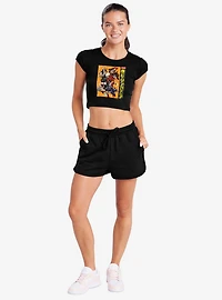 My Hero Academia Striking Heroes Poster Cap Sleeve Baby Rib Women's Crop Top