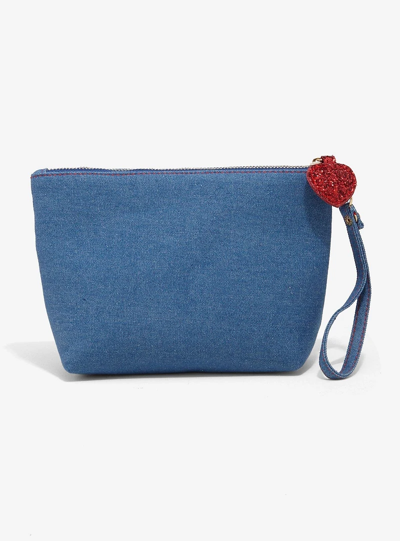 Marvel Spider-Man Denim Cartoon Patches Cosmetic Bag