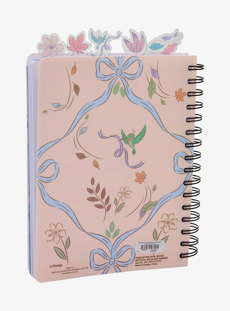 Disney Pocahontas Floral Ribbon Figural Tab Journal - BoxLunch Exclusive