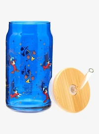 Disney Fantasia Sorcerer Mickey Glass With Lid — BoxLunch Exclusive