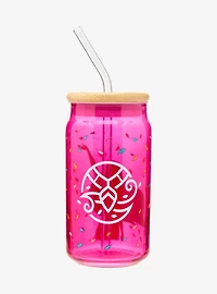 Disney Pocahontas Swirling Leaves Glass With Lid — BoxLunch Exclusive